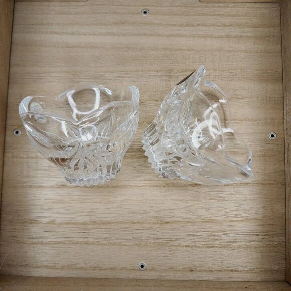 Set / 2 Candle Holders Genuine 24% Lead Crystal Glass Cristal d'Arques France EC - Picture 9 of 12